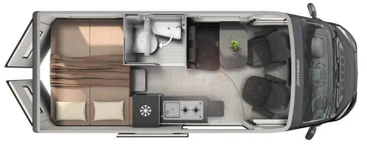 Grundriss Tag Hymer Camper Van Redwood 601 Ausstattungslinie Trail
