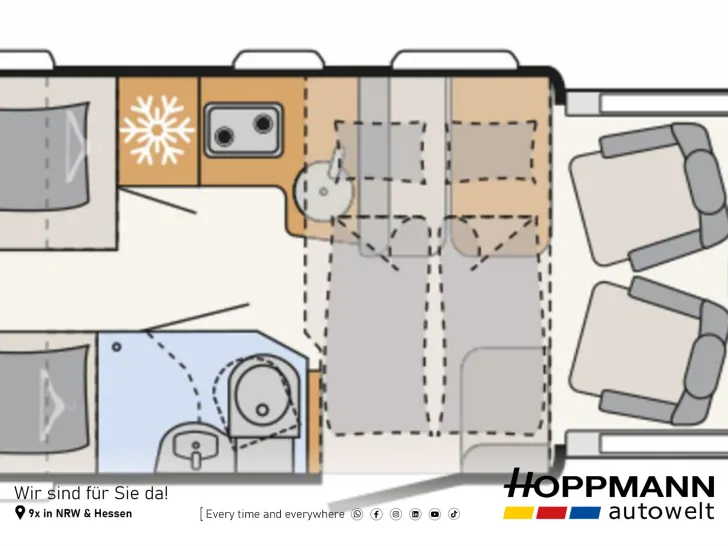 Grundriss Tag Dethleffs Trend T 6817 EB