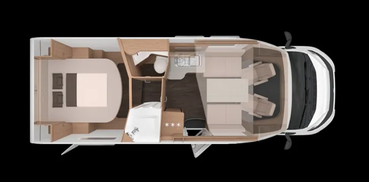 Grundriss Tag Knaus LIVE WAVE 700 DX PLATINUM SELECTION Modell 2026 / LIVE WAVE 700 DX