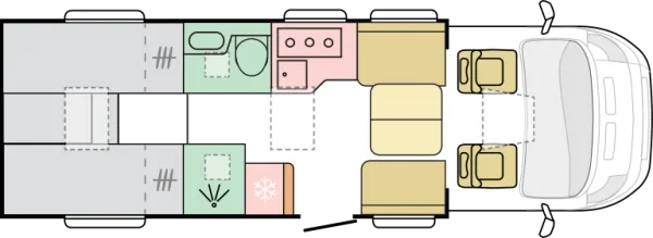 Tagesgrundriss Adria Coral Supreme 670 DL Tagesgrundriss Adria Coral Supreme 670 DL