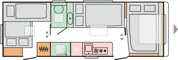 Nachtgrundriss Adria Adora 673 PK Nachtgrundriss Adria Adora 673 PK