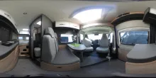 360° Innenansicht Dethleffs Globetrail 600 DS Ohne Aufstelldach, Combi 6DE