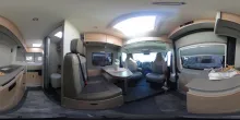 360° Innenansicht Dethleffs Globetrail 600 DK Fiat Automatik, Markise, Navi