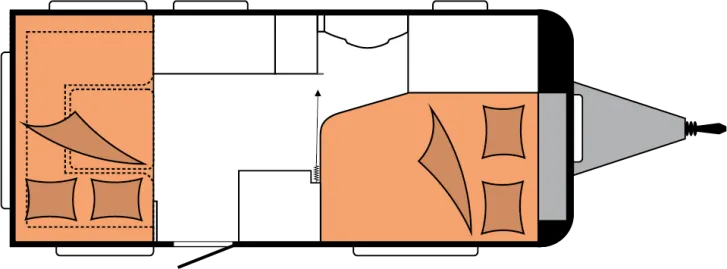 Grundriss Nacht Hobby De Luxe 460 UFe Modell 2027 / Jetzt vorbestellen