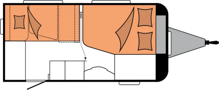 Grundriss Nacht Hobby De Luxe 400 SFe Perfekt für Einsteiger