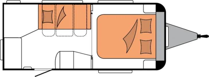 Grundriss Nacht Hobby De Luxe 460 SFf 1,5 T AUFL.,DUSCHAUSSTATTUNG