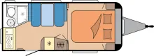 Grundriss Tag Hobby De Luxe 460 SFf 1,5 T AUFL.,DUSCHAUSSTATTUNG