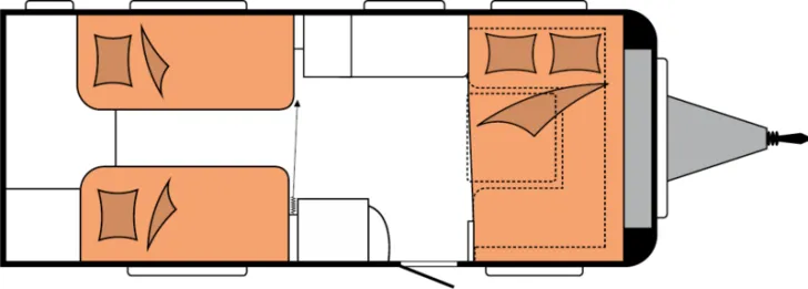 Grundriss Nacht Hobby Prestige 560 WLU *2026*2000kg*Heckbad*