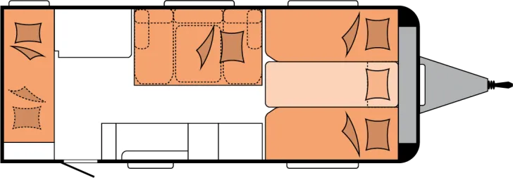 Grundriss Nacht Hobby Maxia 595 KML Modell 2027 / Jetzt vorbestellen