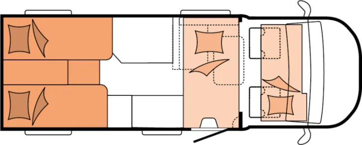 Grundriss Nacht Hobby ONTOUR C 680 GE Modell 2026