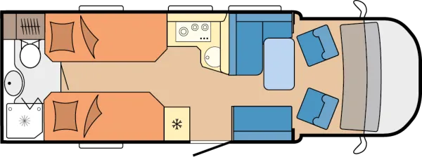 Tagesgrundriss Hobby MAXIA T 740 WE Tagesgrundriss Hobby MAXIA T 740 WE