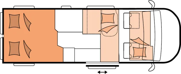 Nachtgrundriss Hobby PRESTIGE Van 640 ET Nachtgrundriss Hobby PRESTIGE Van 640 ET