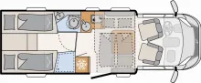 Grundriss Tag Dethleffs Just Camp Active T 7052 EBL *Junger Gebrauchter*