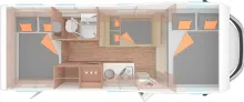 Grundriss Nacht Weinsberg CaraHome 650 DG Sofort Verfügbar!