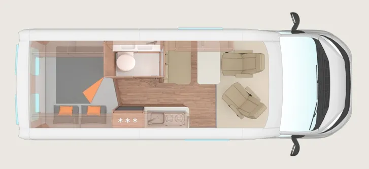 Grundriss Tag Weinsberg CaraBus 600 MQ Grey EDITION FIRE