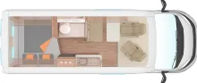 Grundriss Tag Weinsberg CaraBus GREY 600 MQ Sofort verfügbar