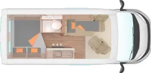 Grundriss Nacht Weinsberg CaraBus GREY 540 MQ Sofort verfügbar