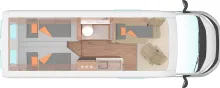 Grundriss Nacht Weinsberg CaraBus 630 ME Grey EDITION FIRE