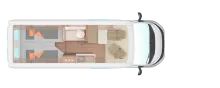 Grundriss Tag Weinsberg CaraBus 630 ME Grey EDITION FIRE Modell 2026 / ACC / Rahmenfenster