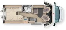 Grundriss Tag Malibu Van comfort 640 LE Autom. Top Ausstattung