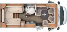Grundriss Tag Carthago c1-tourer T 143 KB-LE comfort 4.2t Modell 2026 / Distronic / Markise