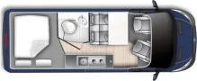 Grundriss Tag Westfalia Meridian 600 D Limited 170 PS *TAGESZULASSUNG*