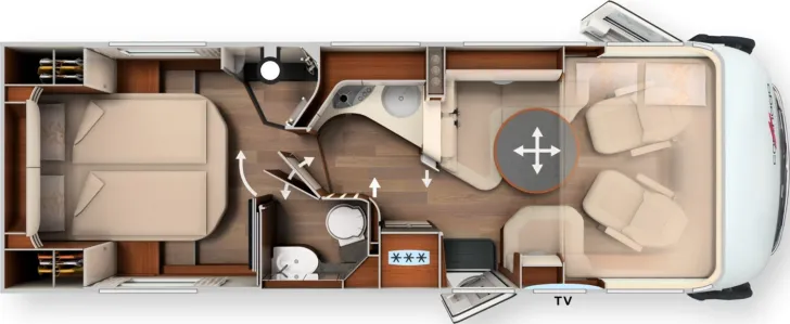 Grundriss Tag Carthago chic e-line I 51 QB DA