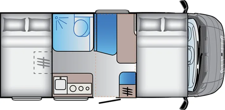 Grundriss Tag Sun Living A 60SP Edition 25|Automatik|NAVI+RFK|SOLAR