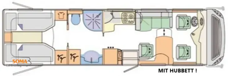 Grundriss Tag Concorde Charisma 890 LS - Iveco Eurocargo