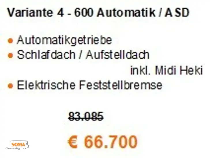 Fahrzeugbild LMC Innovan 600 - SOMA VAN EDITION Fiat-Aufstelldach #13