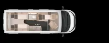 Grundriss Tag Knaus BoxStar 600 LIFETIME mit Längsbetten und AHK