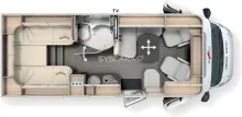 Grundriss Tag Malibu T 430 LE Touring Leichter Hagel*20.000? Rabatt*