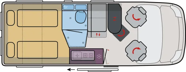 Tagesgrundriss VanTourer 600 L Tagesgrundriss VanTourer 600 L