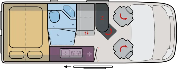 Tagesgrundriss VanTourer 600 D GO!