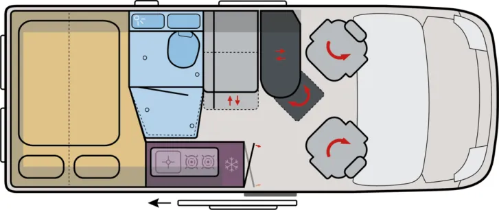 Grundriss Tag VanTourer 540 D GO! *Automatik*Navigation*Safety