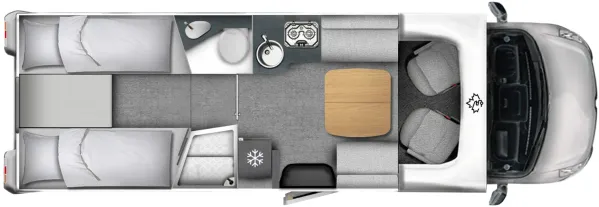 Tagesgrundriss Ahorn Camp Teilintegriert TE 740 Tagesgrundriss Ahorn Camp Teilintegriert TE 740