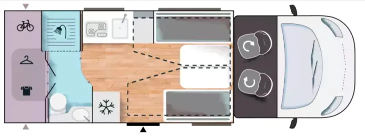 Grundriss Tag Challenger Graphite 270 Modell 2026 / Artic / Zubehör / Look