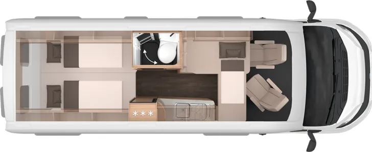 Grundriss Nacht Knaus BoxLife 630 ME Platinum Selection *2026*Automatik*180 PS*4,0 t*