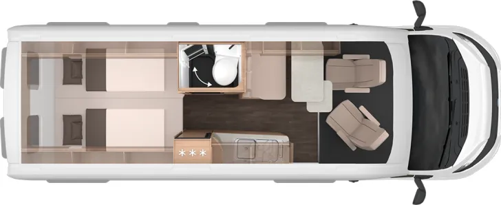 Grundriss Tag Knaus BoxLife 630 ME PLATINUM SELECTION Modell 2026 / Adaptiver Tempomat