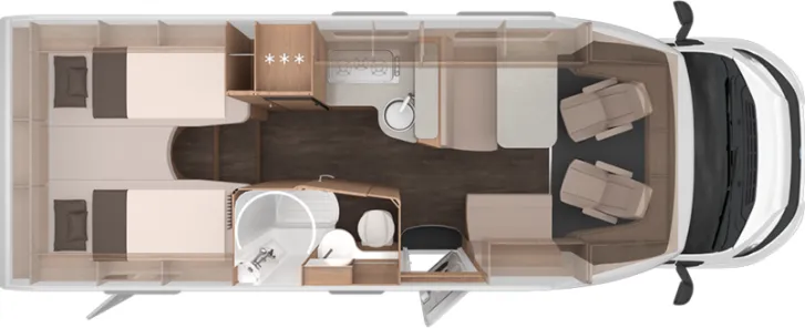 Grundriss Tag Knaus L!VE TI 700 MEG Platinum Selection 180 PS/Automatik