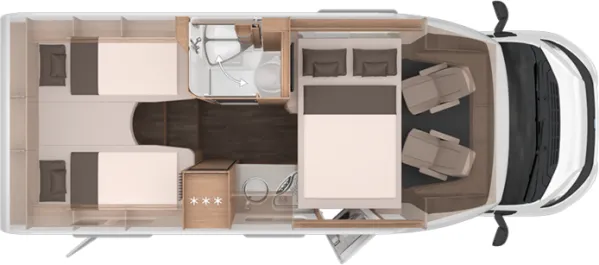 Nachtgrundriss Knaus L!VE WAVE 650 MEG Platinum Selection