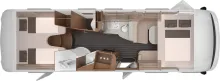 Grundriss Nacht Knaus Sun I 900 LEG Vollausstattung