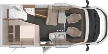 Grundriss Nacht Knaus Van TI 550 MF VANSATION