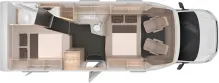 Grundriss Nacht Knaus Van TI Plus 700 LF Platinum Selection