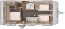 Grundriss Nacht Knaus Südwind 500 EU Black Selection *Modell 2026*Duschausbau*