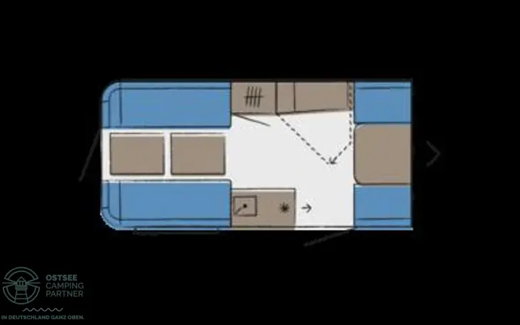 Grundriss Tag Hobby Beachy 420+ 2026