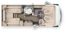 Grundriss Tag Carthago c1-tourer I 143 KB-LE comfort 4.2t Full-LED-Scheinwerfer
