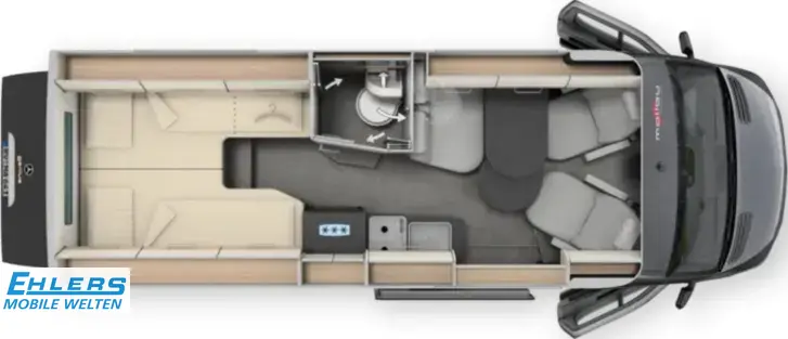 Grundriss Tag Malibu Genius performance 4x4641 LE 190PS/Autom/4x4/Lithium/Markise/Navi/DAB