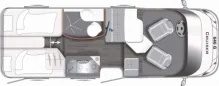 Grundriss Tag LMC Cruiser V 646 G