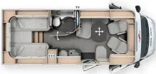 Grundriss Tag Malibu T 430 KB LE lightweight MB DISTRONIC chiaro